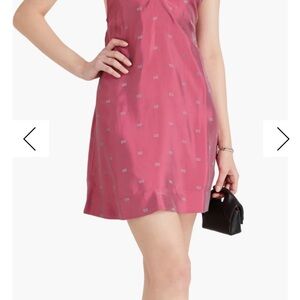Ganni Jacquard Pink Mini Slip Dress size 32
